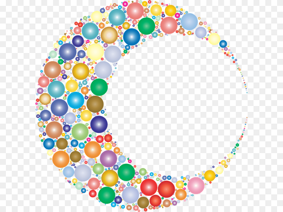 Crescent Moon Lunar Circles Dots Abstract Portable Network Graphics, Accessories, Jewelry, Necklace, Bead Png