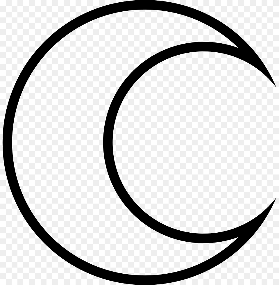Crescent Moon Shape Outline, Astronomy Png Image