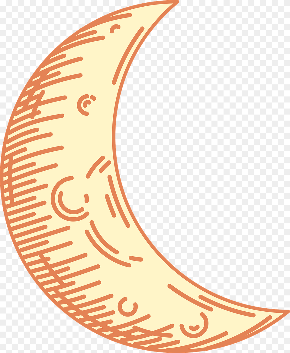 Crescent Moon Transparent Crescent Moon Gold, Astronomy, Nature, Night, Outdoors Png Image