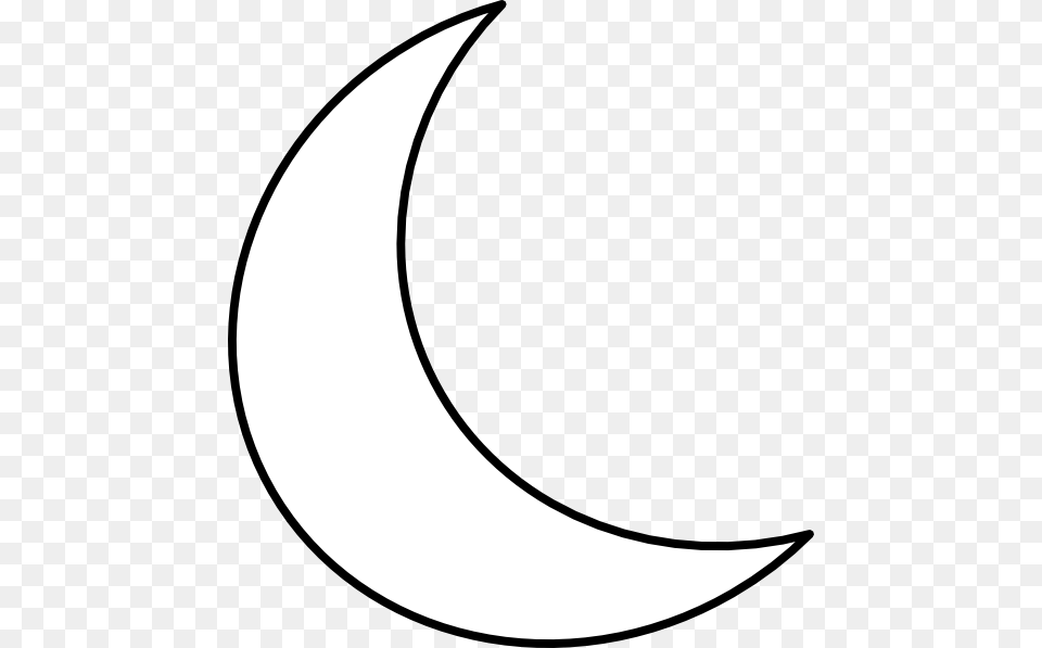 Crescent Shape Clip Art At Clker White Crescent Moon Transparent, Astronomy, Nature, Night, Outdoors Free Png Download