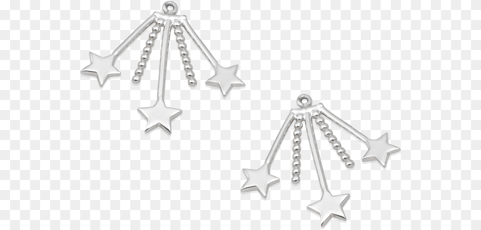 Crescent Starburst Earjackets Triangle, Accessories, Earring, Jewelry, Symbol Free Png Download