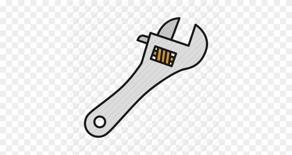 Crescent Wrench Instrument Key Spanner Tool Wrench Icon, Electronics, Hardware, Screen, Computer Hardware Free Png