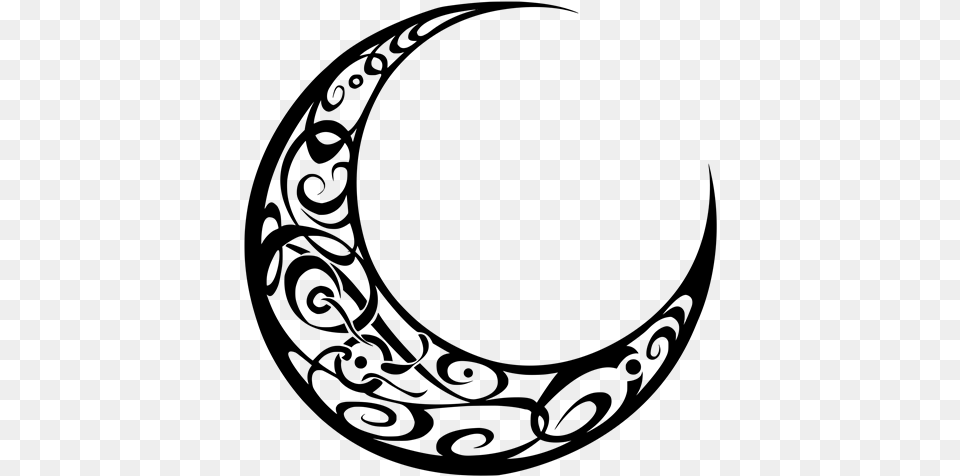 Cresent Moon Drawing At Getdrawings Crescent Moon Henna, Gray Free Transparent Png