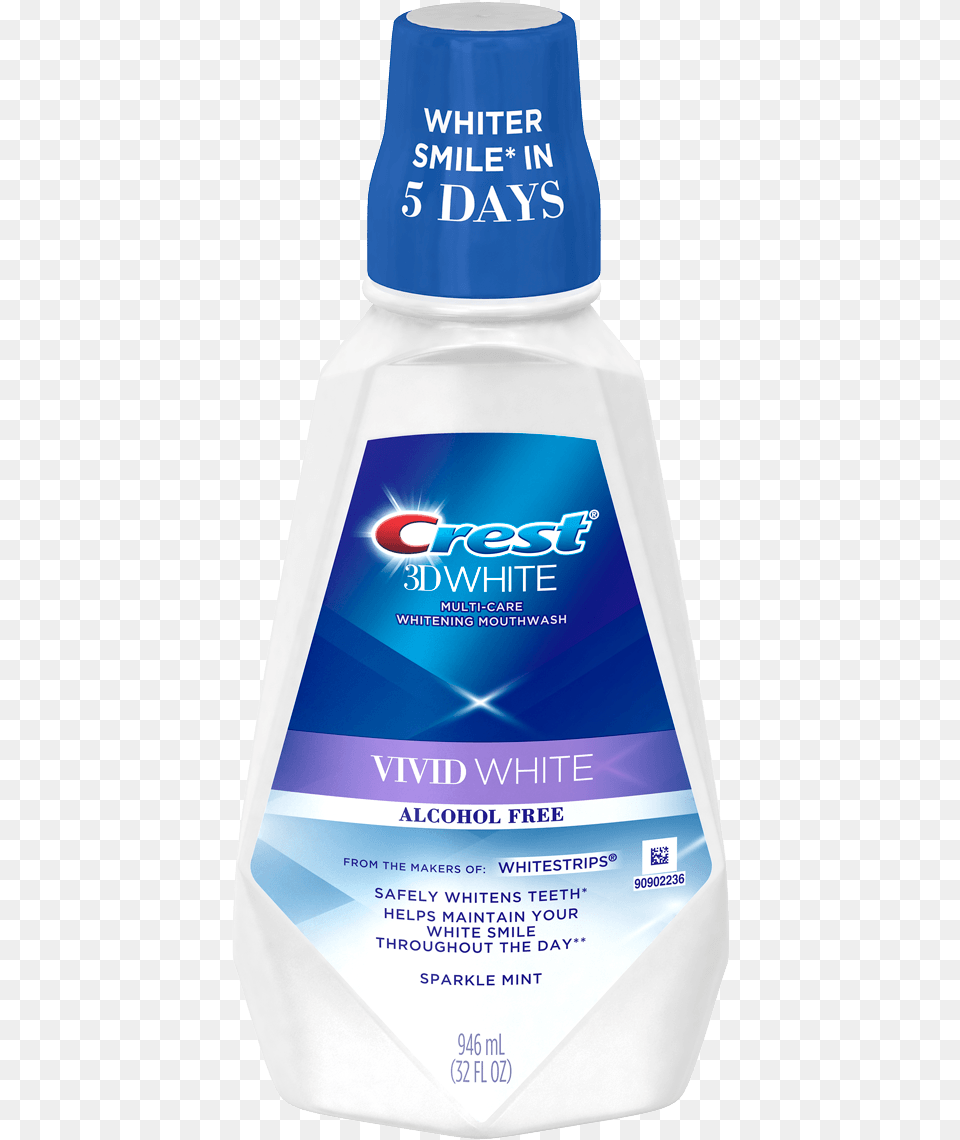 Crest 3d Vivid White Mouthwash, Bottle, Shaker, Lotion Png