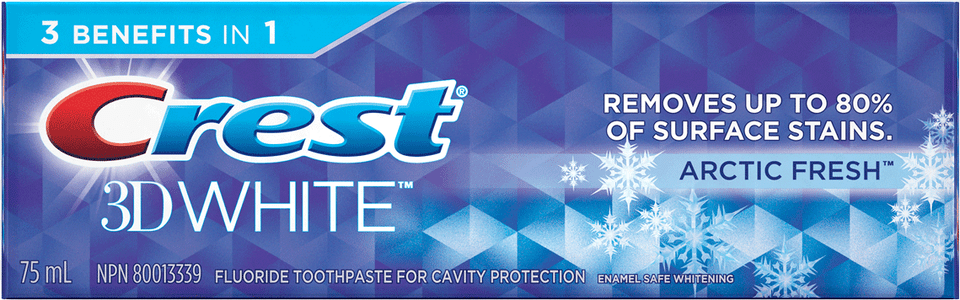 Crest 3d White Arctic Fresh Toothpaste, Text Png Image