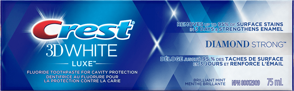 Crest 3d White Luxe Diamond Strong Toothpaste Crest White Diamond Strong, Paper, Text, Advertisement Free Png Download