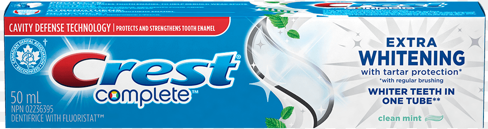 Crest Complete Extra Whitening With Tartar Protection Crest Complete Extra Whitening Clean Mint Toothpaste Free Transparent Png