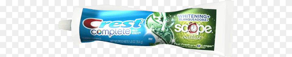 Crest Complete Whitening Plus Scope Minty Fresh Toothpaste, Can, Tin Free Png Download