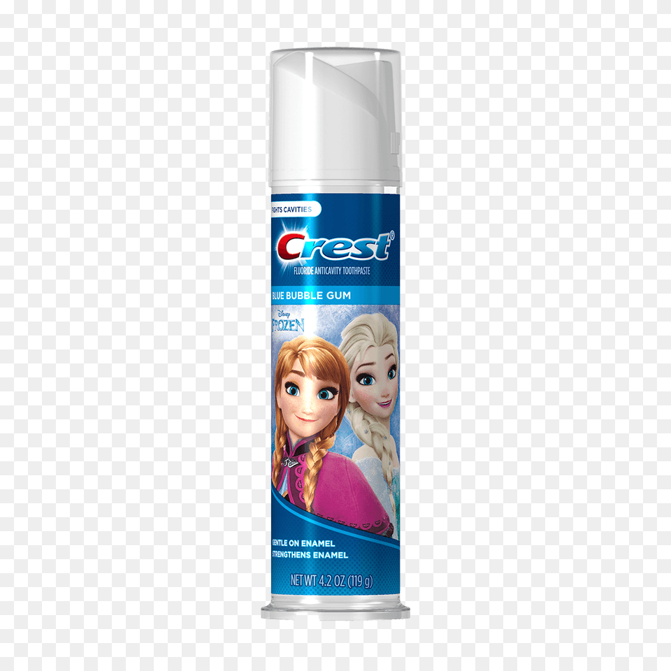 Crest Disneys Frozen Kids Toothpaste In Minty Breeze, Adult, Toy, Person, Woman Png