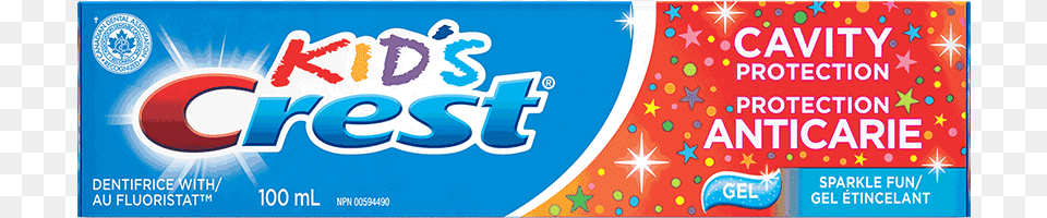 Crest Kids Cavity Protection Sparkle Fun Gel Toothpaste Crest Kids Cavity Protection, Advertisement, Gum Free Png Download