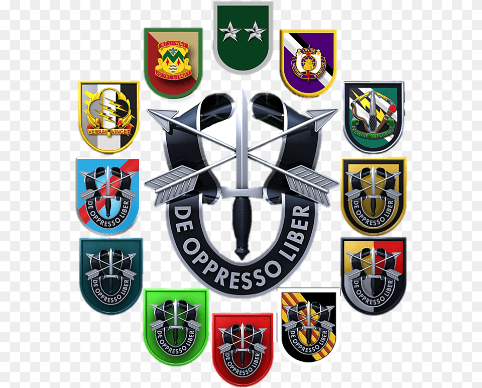 Crest United States Army Special Forces Command Airborne, Emblem, Symbol, Logo Free Png Download