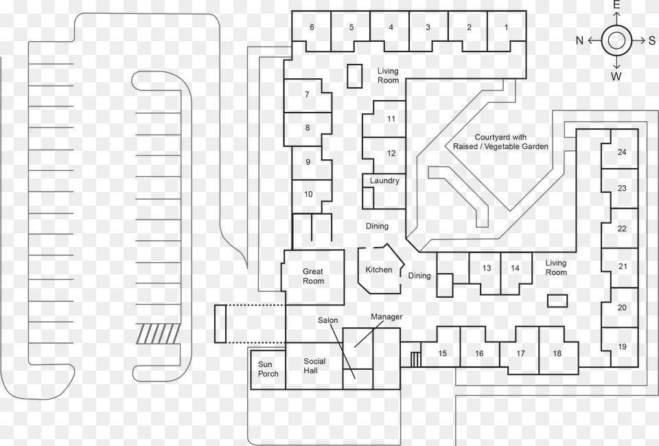 Crestridge Assisted Living Tour Floor Plan, Diagram, Scoreboard Png