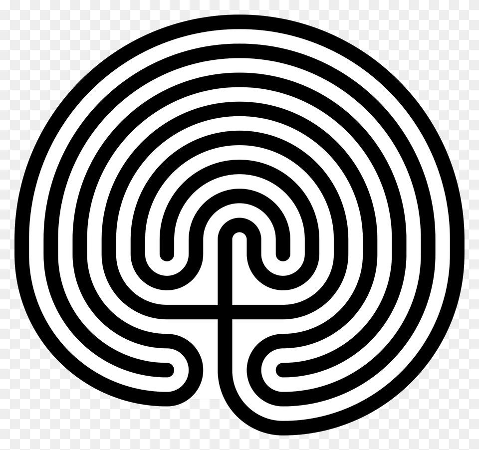Cretan Labyrinth Round Clipart, Maze Png