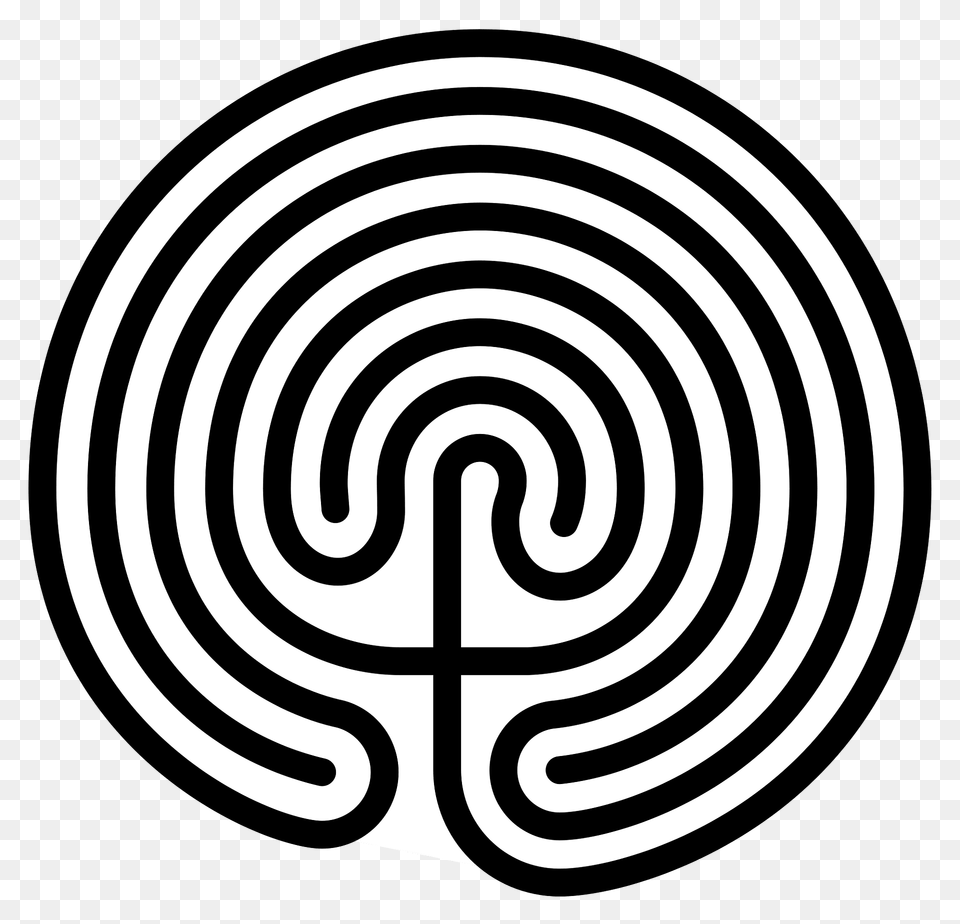 Cretan Labyrinth Round2 Clipart, Maze, Spiral Free Png