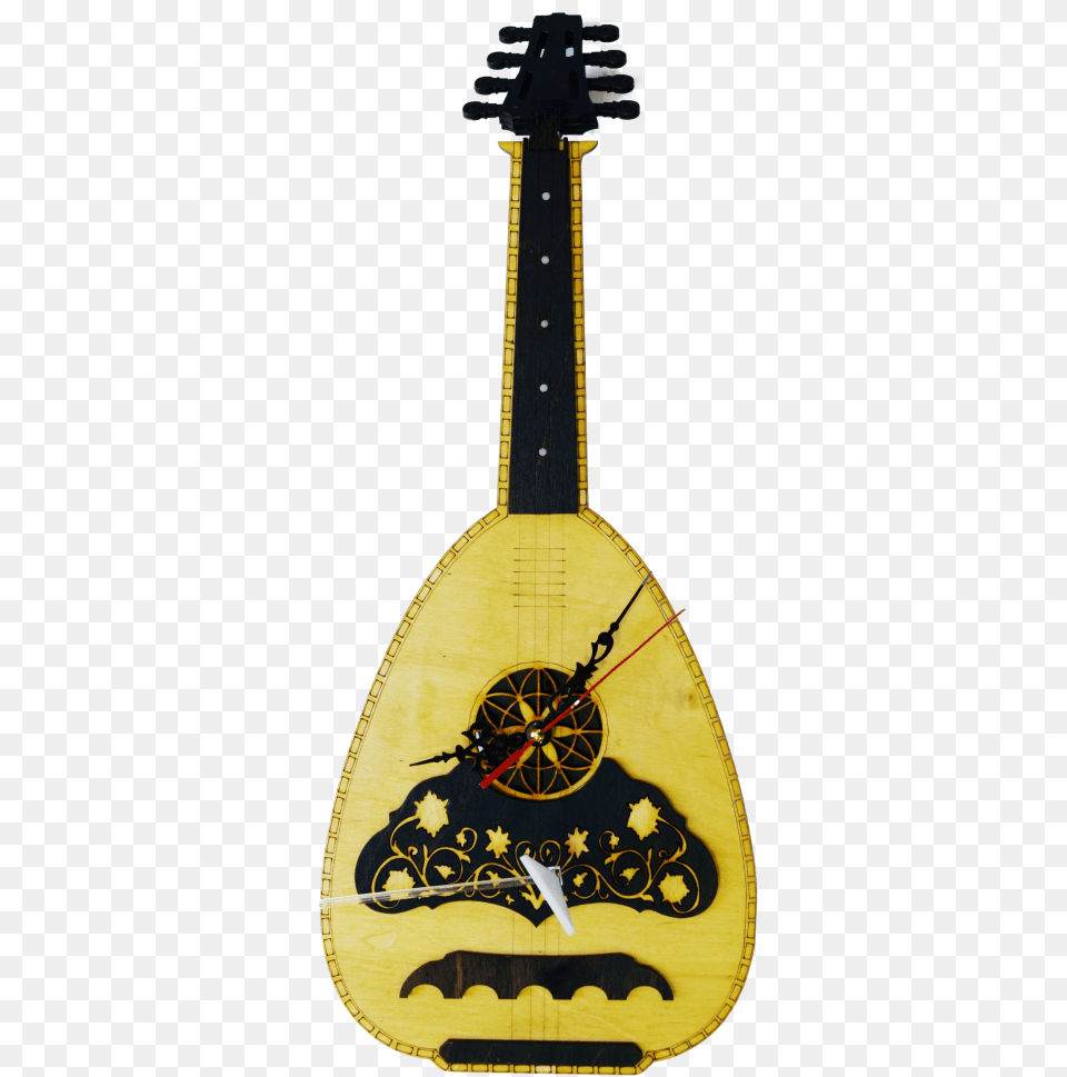 Cretan Lute Clock Kobza, Musical Instrument, Machine, Wheel, Mandolin Free Png Download