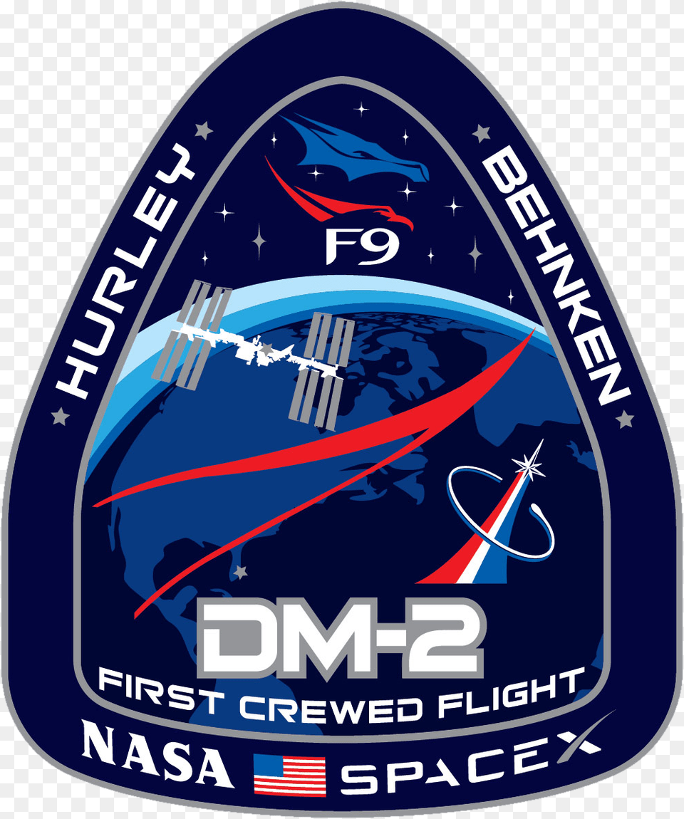 Crew Dragon In Orbit Crew Dragon Demo 2 Patch, Logo, Badge, Symbol, Emblem Free Png Download