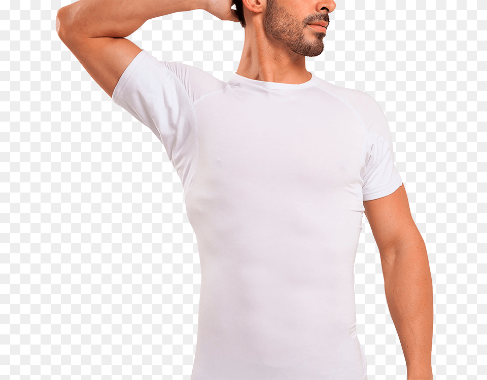 Crew Neck Micro Modal Sweat Proof Undershirt Crew Neck, Clothing, T-shirt, Person, Man Free Png Download
