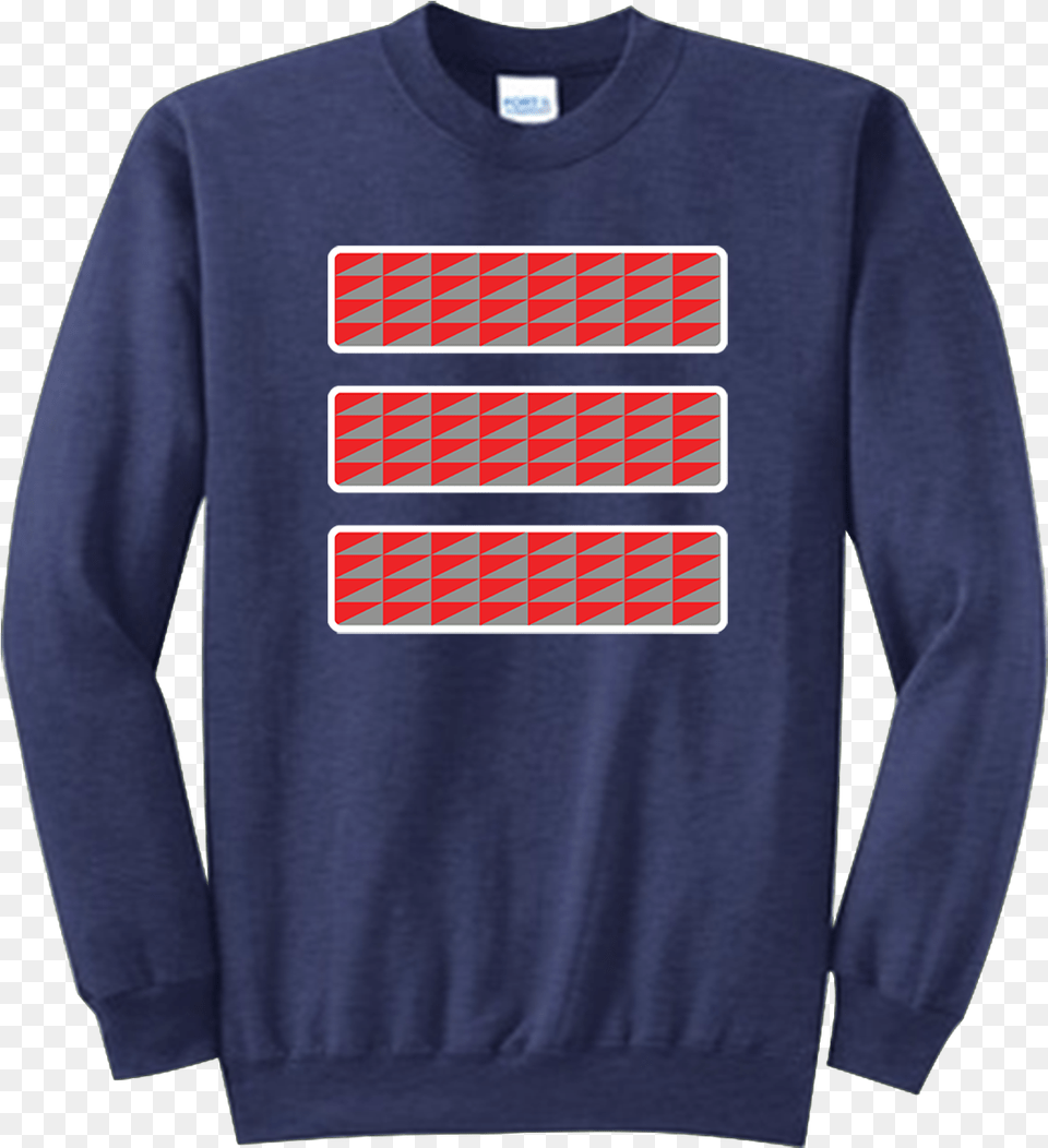 Crewneck Safety Stripes Orange Grey Triangle Tmfb New England Patriots Champions Tom Brady Spirit, Clothing, Hoodie, Knitwear, Long Sleeve Free Png Download