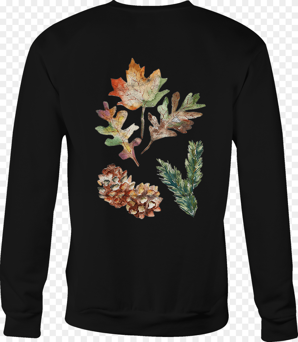 Crewneck Sweatshirt Autumn Fall Leaves Shirt For Men Long Sleeved T Shirt, Clothing, Leaf, Long Sleeve, Plant Free Transparent Png