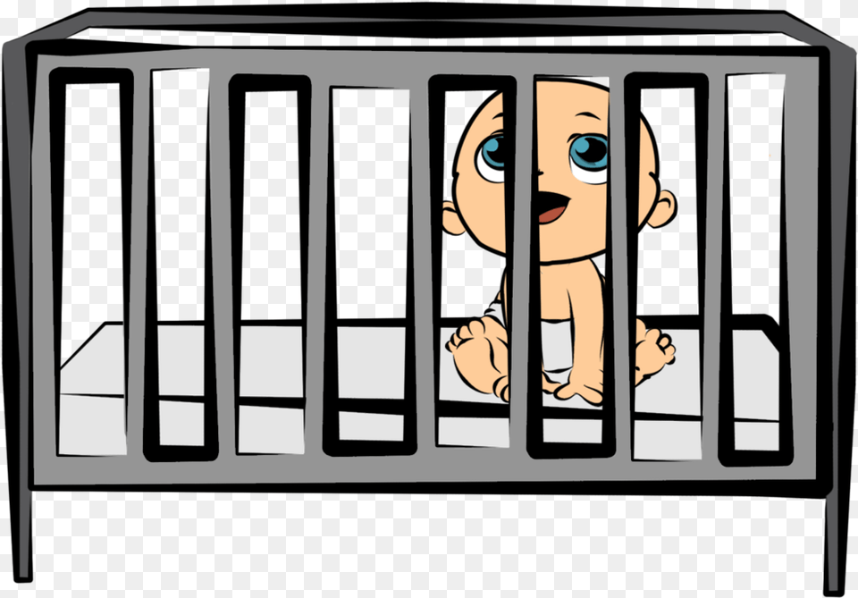 Crib Clip Art Baby In The Crib Clipart, Furniture, Infant Bed, Adult, Female Png