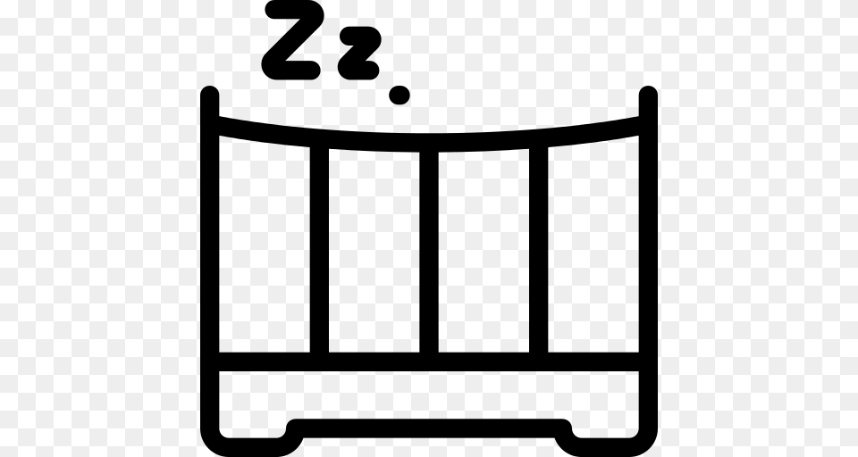 Crib Icon, Gray Png Image