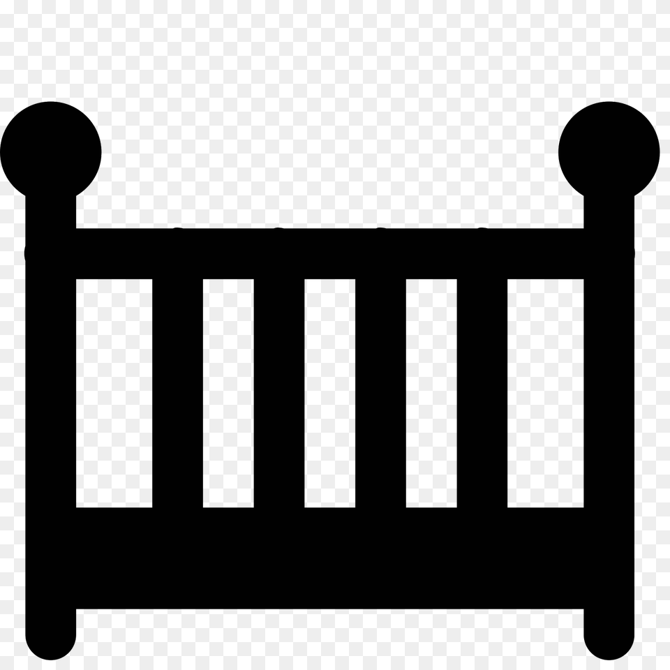 Crib Icon, Gray Free Transparent Png