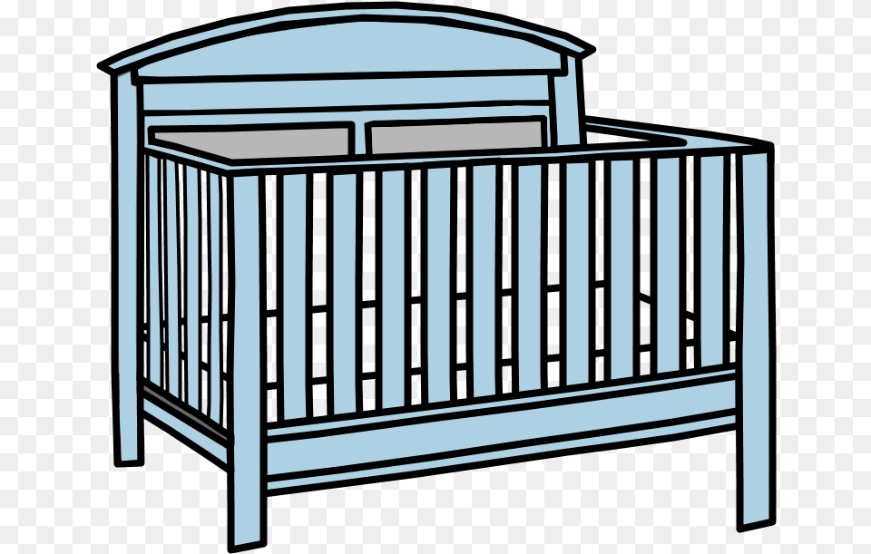 Crib Light Blue Gray Cradle, Furniture, Infant Bed, Cabinet Free Transparent Png