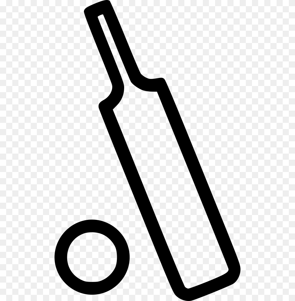 Cricket Bat And Ball Cricket Bat Icon, Alcohol, Wine, Wine Bottle, Liquor Free Png Download