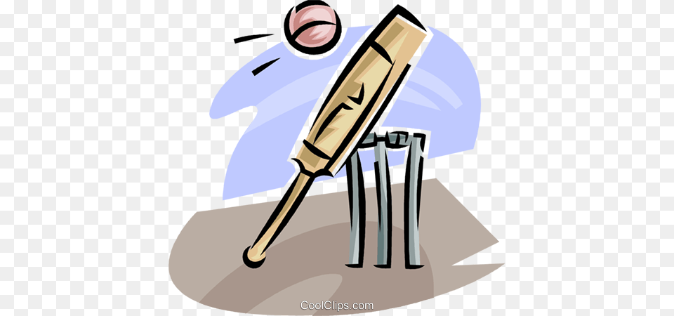 Cricket Bat And Ball Royalty Vector Clip Art Illustration, People, Person, Baseball, Baseball Bat Png