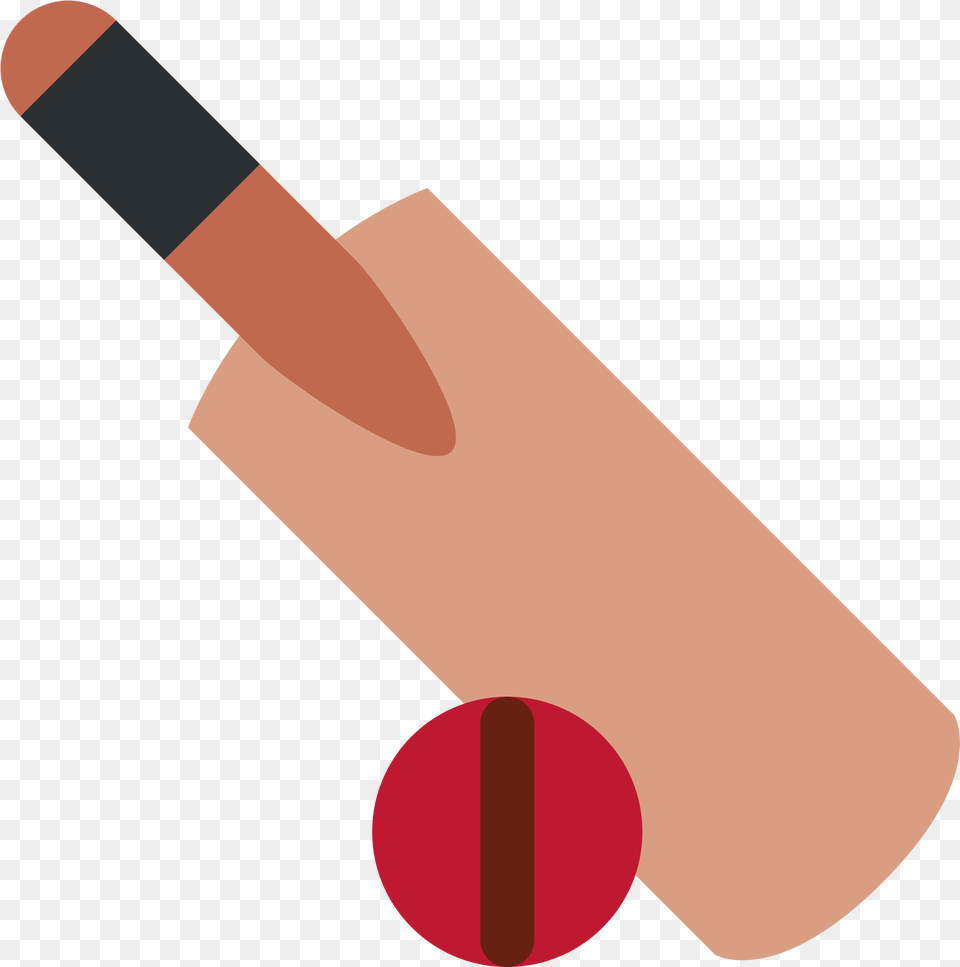 Cricket Bat And Ball Twitter Cricket Bat Emoji, Cosmetics, Lipstick, Rocket, Weapon Free Png