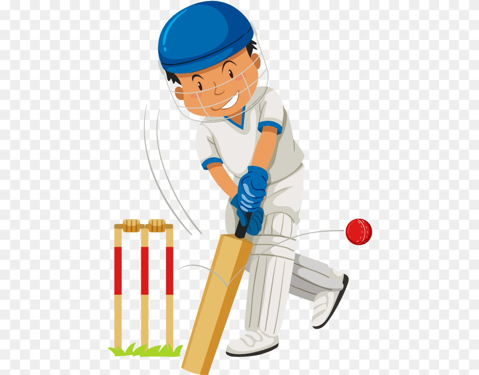 Cricket Bat Hitting Ball Transparent Cricket Bat And Ball, Boy, Child, Male, Person Png
