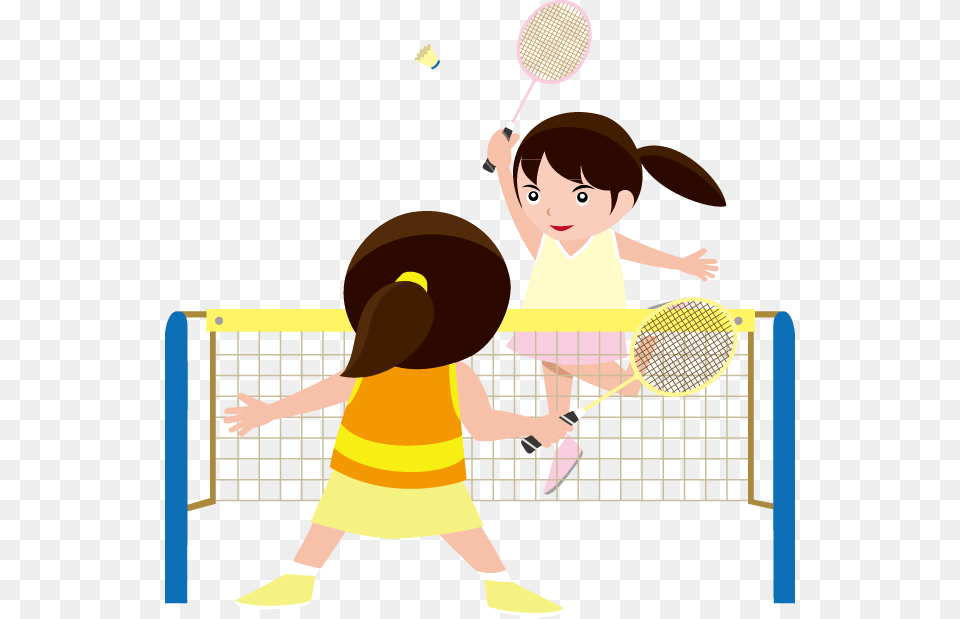 Cricket Clipart Child Play Playing Badminton Clipart Girl, Person, Sport, Baby, Head Free Transparent Png
