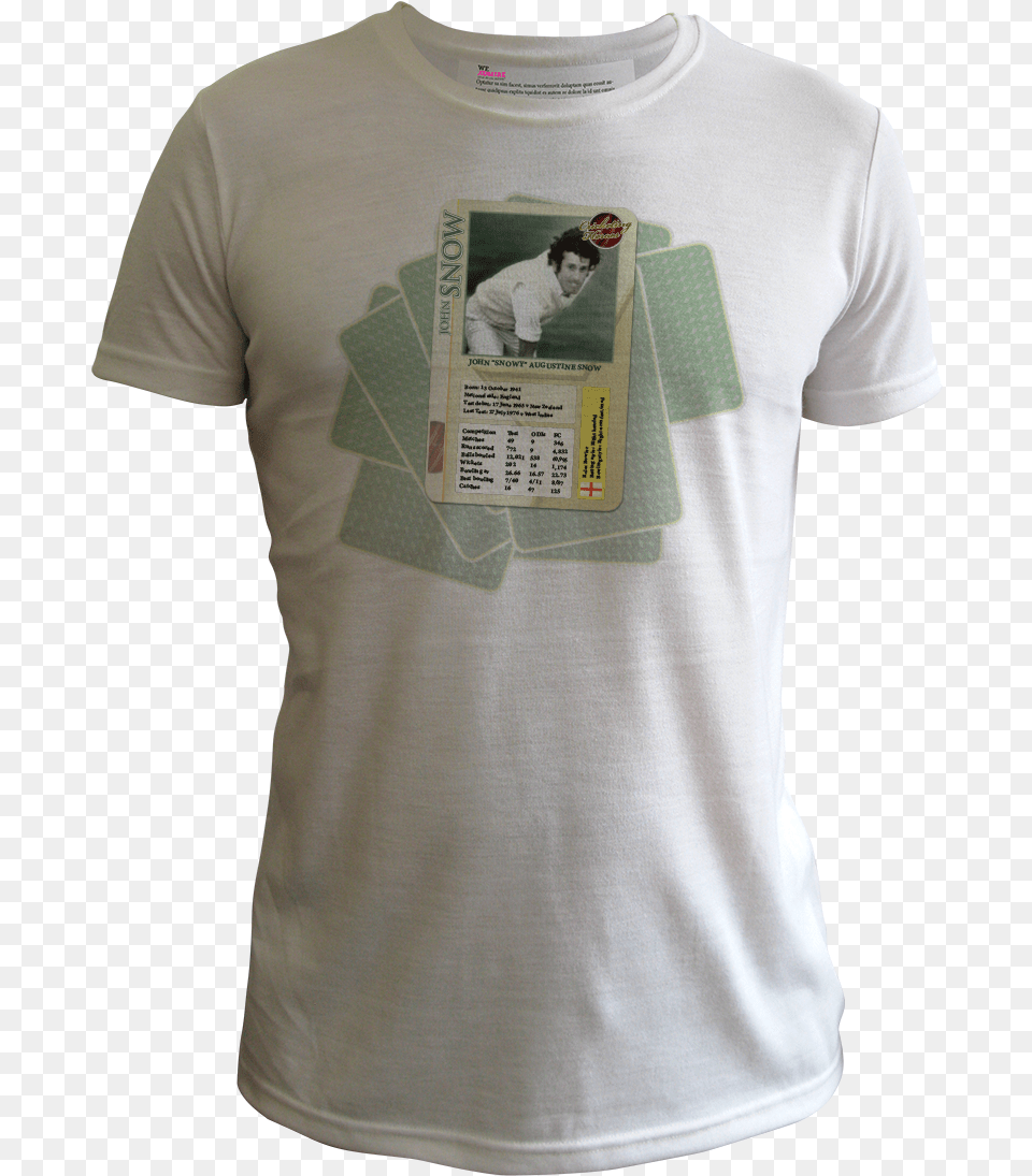 Cricket John Snow Men White Geraint Thomas T Shirt, Clothing, T-shirt, Adult, Male Png Image