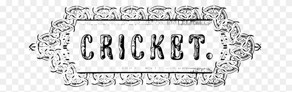 Cricket Label, Gray Free Png