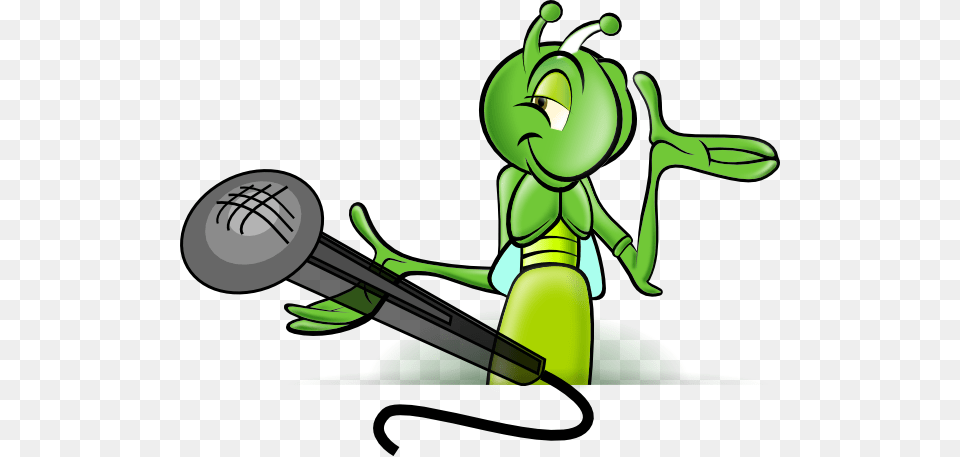 Cricket Microphone Clip Art, Green, Device, Grass, Lawn Png Image
