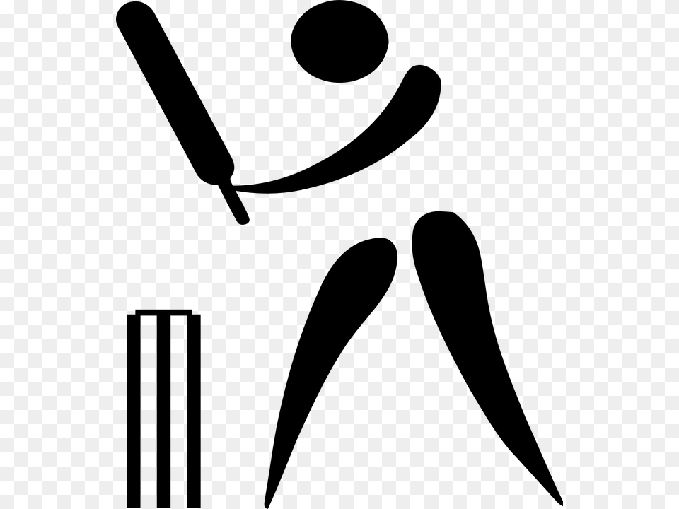 Cricket Player Game Sports Cricket Bat Commonwealth Cricket Clipart, Gray Png