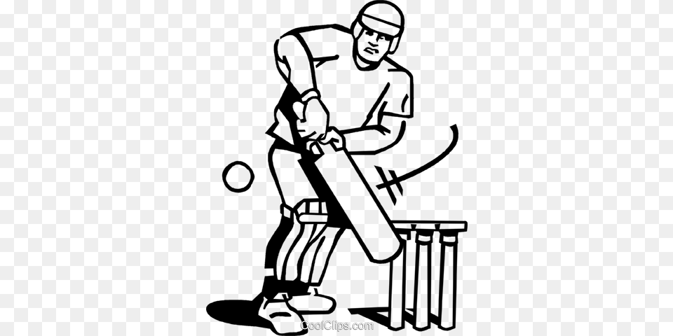 Cricket Player Royalty Vector Clip Art Illustration, Person, Face, Head Free Png