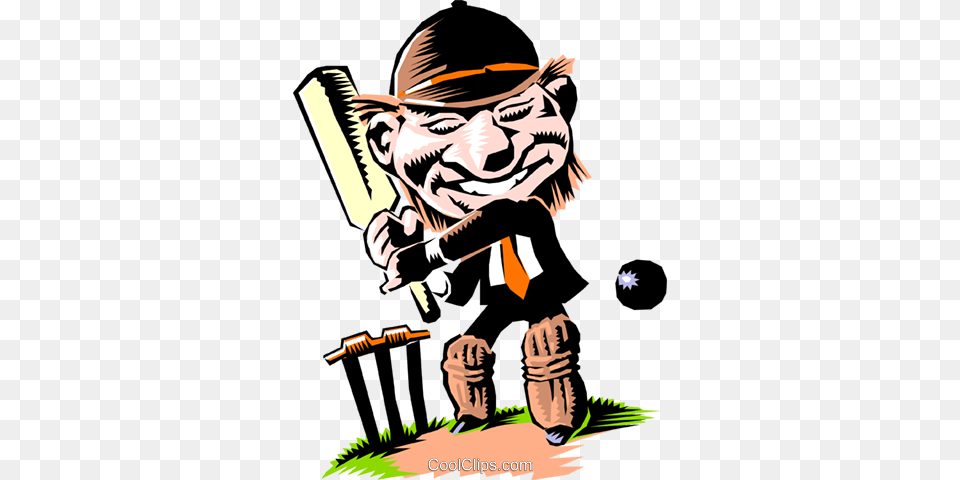 Cricket Player Royalty Vector Clip Art Illustration, People, Person, Baby, Face Free Transparent Png
