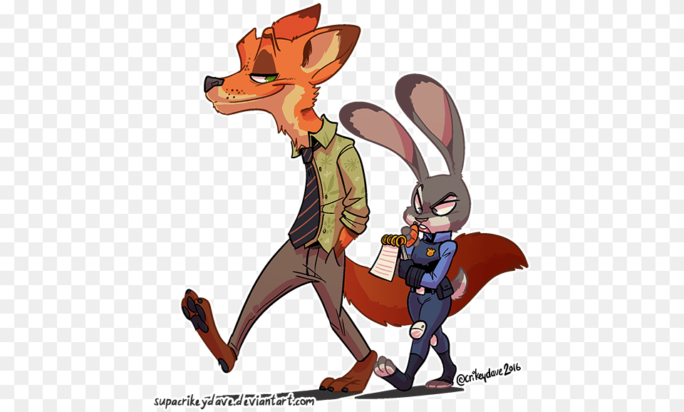 Crikeydave Art Blog Midday Drawing Of Judy And Nick, Book, Comics, Publication, Cartoon Png Image