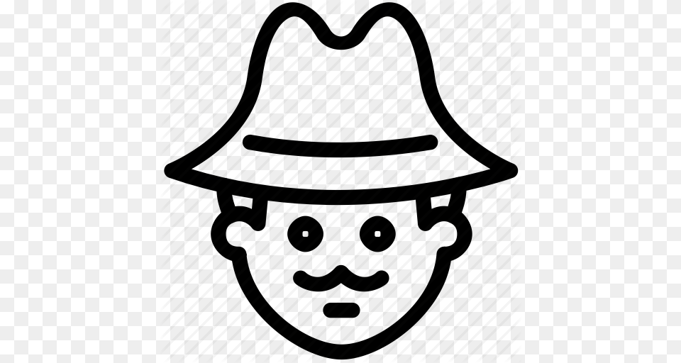Crime Criminal Detective Investigation Police Sherlock Icon, Clothing, Hat, Stencil Png Image