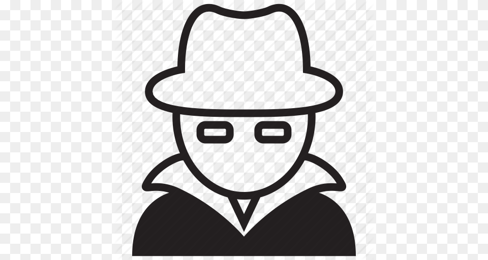 Crime Cyber Hack Hacker Spy White Hat Icon, Clothing, Photography, Sun Hat, Face Free Png Download