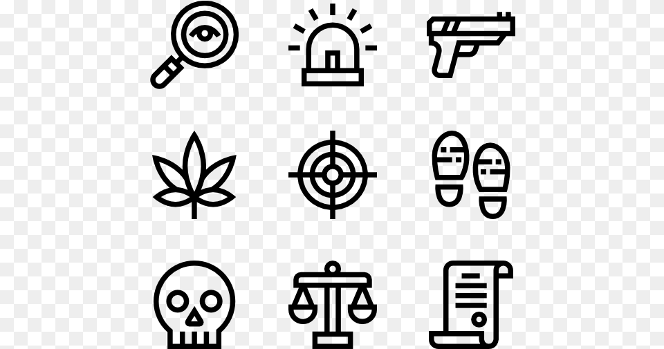 Crime Investigation Surf Icons, Gray Png