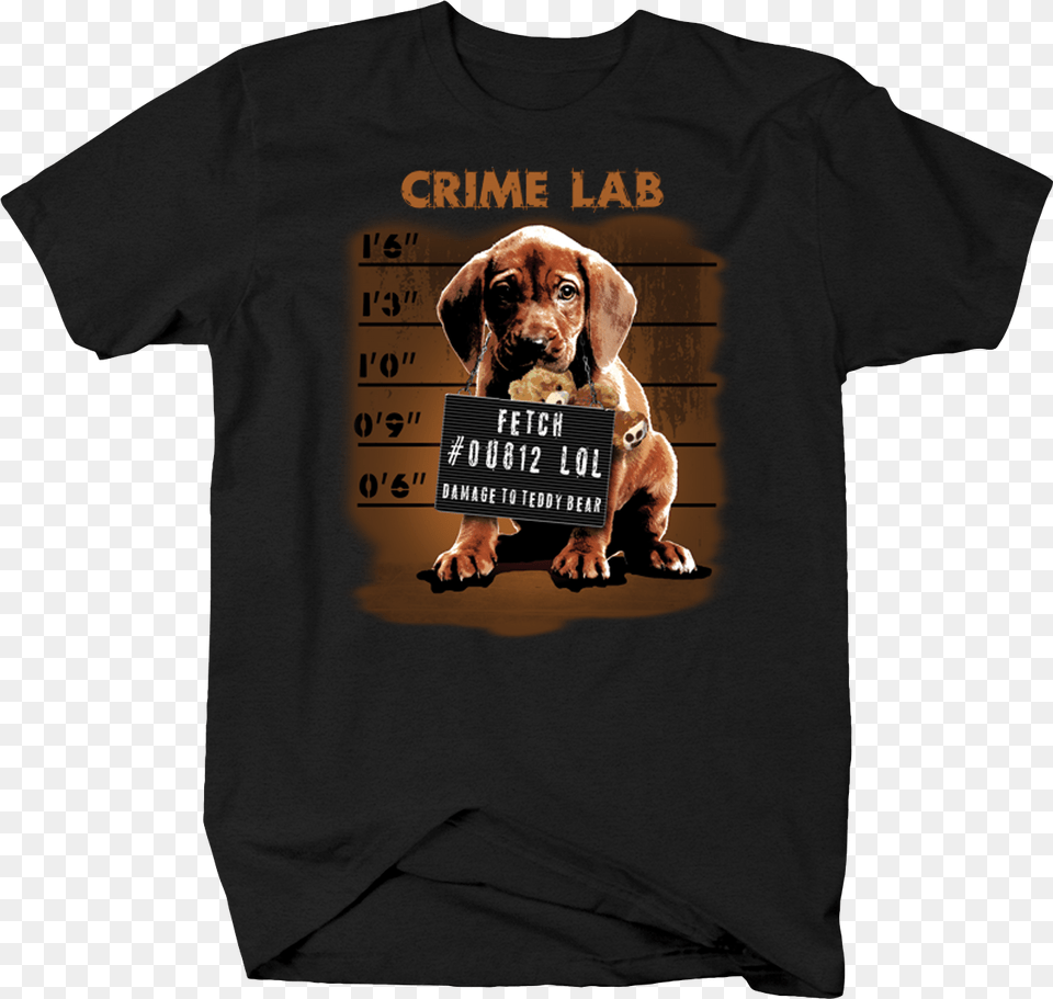Crime Lab Fetch Damage To Teddy Bear Cute T Shirt Design Bowling, Clothing, T-shirt, Animal, Canine Free Png
