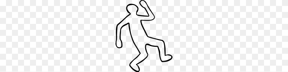 Crime Scene Body Outline, Gray Png Image