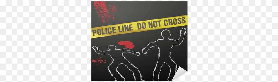 Crime Scene Tape Corpse Chalk Outline Poster Pixers Chalk Outline, Blackboard, Advertisement Png Image