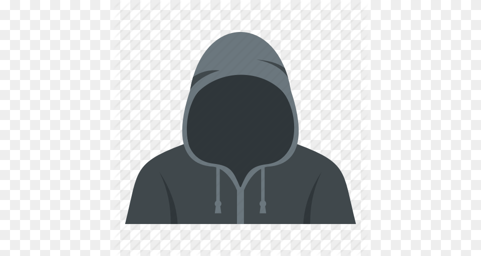 Criminal Dark Hood Hoodie Male Man Person Icon, Clothing, Knitwear, Sweater, Sweatshirt Free Transparent Png