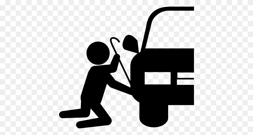 Criminal People Steal Car Silhouette Crime Stealing Robber, Gray Png Image