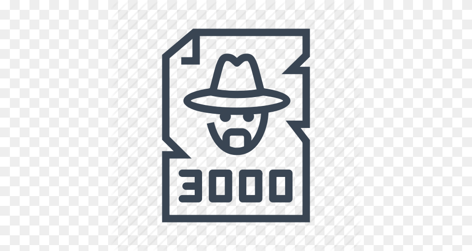 Criminal Poster Reward Wanted Icon, Bag Png Image