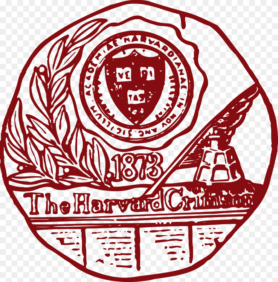 Crimson Logo Harvard Crimson, Badge, Symbol, Emblem Free Transparent Png