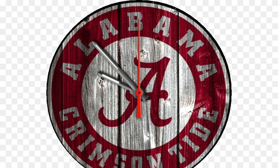 Crimson Tide Logo Alabama Crimson Tide Wood, Road Sign, Sign, Symbol, Clock Png Image